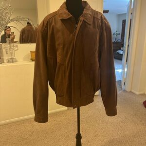 Oxford Men's Tan Leather Jacket